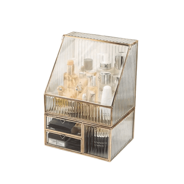 Truth Three Tiers Fluted Glass Jewellery Box