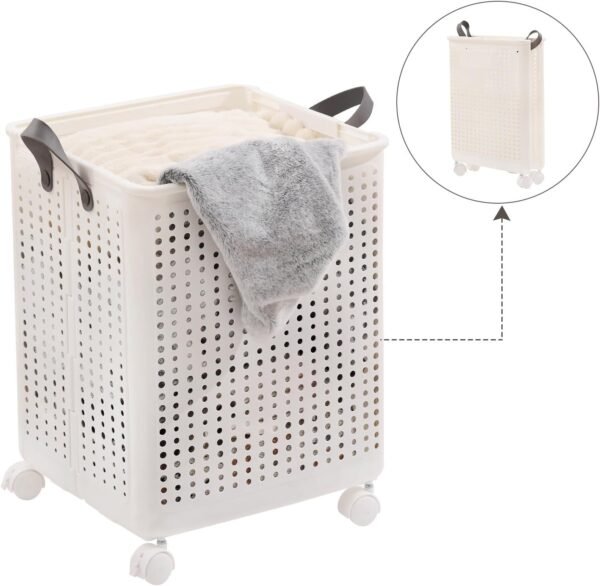 Novia foldable plastic basket 1 layer with wheels